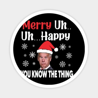 Santa Joe Biden Merry uh funyy Christmas Magnet